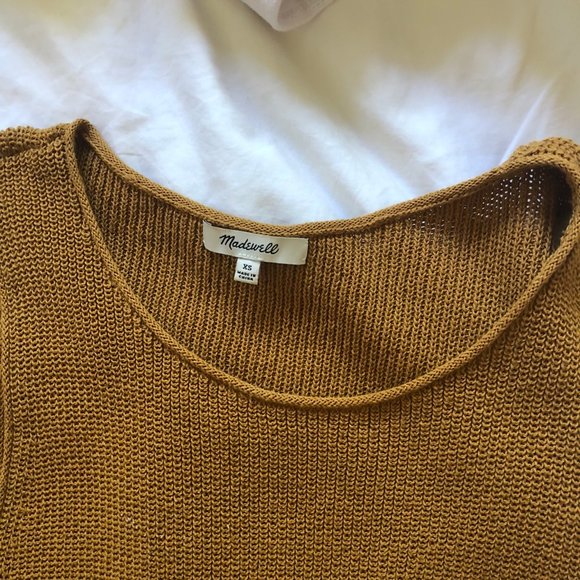 Madewell knit/sweater tank top in mustard yellow - Picture 5 of 5